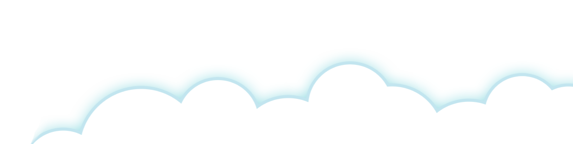 Glowing white clouds illustration on black background